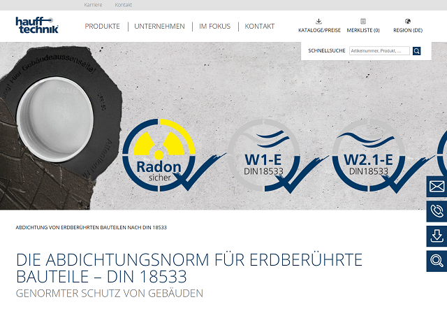 Abdichtung von erdberührten Bauteilen nach DIN 18533